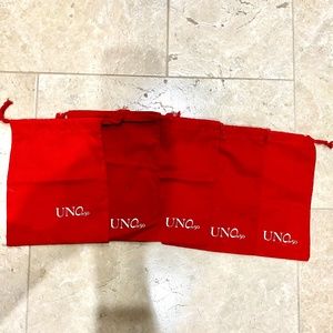 LOT of five LARGE UNO DE 50 duster bags